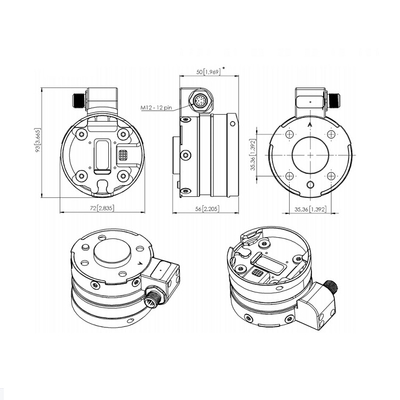 مستشعرات onrobot HEX QC HEX-H QC HEX-E QC للمقبض الروبوتي و UR cobot