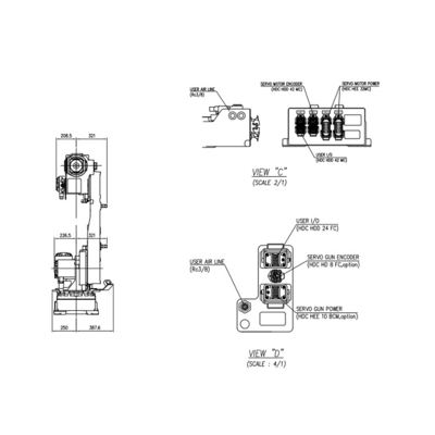6 محور Hyundai Packing Industrial Robot Arm HH050 لحام مع القابض