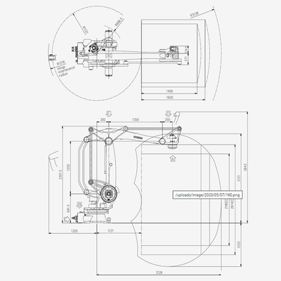 Hyundai Packing Robot HP160 Arms 160KG الحمولة 3128 تصل مع القابض