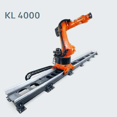KUKA KR600 R2830 6 محور روبوت صناعي لحام / روبوت منصات نقالة KL4000 سكة حديدية