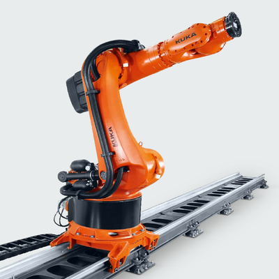 KUKA KR600 R2830 6 محور روبوت صناعي لحام / روبوت منصات نقالة KL4000 سكة حديدية