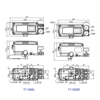 Rotork YTC Smart Fisher Positioner Positioner Electro YT-3300 YT-3350 Valve