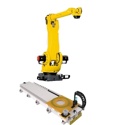 5 Axis Fanuc Palletizing Robot Industrial M-410iB / 140H مع GBS Robot Rail