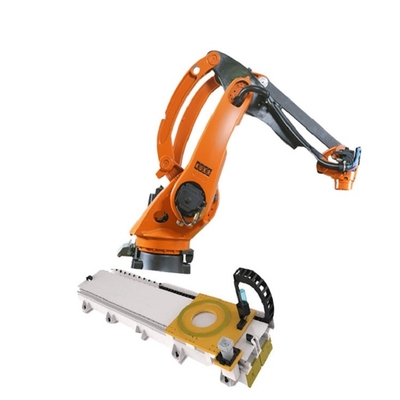 KR 40 PA 4 محاور Palletizing Kuka Robot Arm الحمولة الصافية 40 كجم مع سكة ​​روبوت GBS