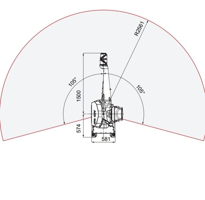ذراع روبوت متوسط ​​الحجم للطلاء ABB IRB 5510 6 محور ذراع الروبوت حمولة المعصم 13 كجم