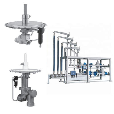 منظم ضغط غاز الوقود FISHER 95L Gas Regulator Skid Mount Package