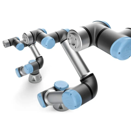 UR UR10 Cobot Robot مع SMC Electric Gripper 3-Finger Type LEHS Collaborative Robot للتعامل مع منصات التحميل