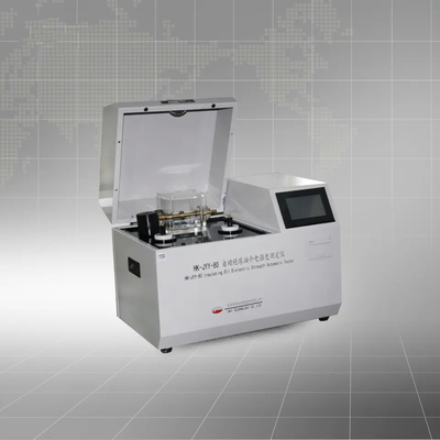 HUAKEYI HK-JYY-80 التلقائي النفط انهيار جهاز اختبار الجهد محول عازل Bdv آلة اختبار