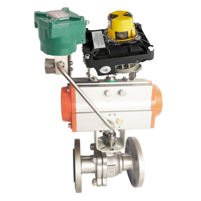 صمام التحكم الصيني مع مشغل هوائي وصمام الملف اللولبي Asco 8210G ومفاتيح حدية Westlock 2200