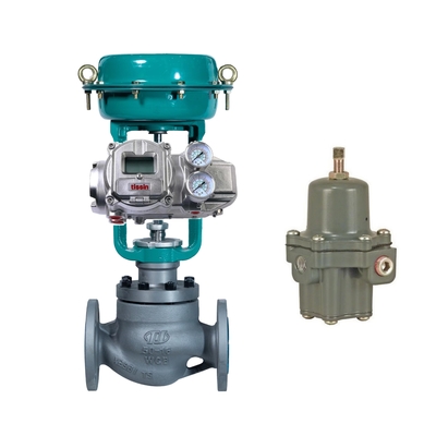 Tissin TS900 Smart Valve Positioner مع صمام هوائي وصمام فيشر فيشر 67CFR لخفض الضغط