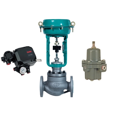 صمام التحكم الصيني Chuan Yi مع Tissin TS600L E-P Positioner وصمام تخفيض الضغط فيشر 67CFR