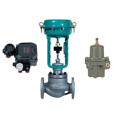 Tissin TS600R E-P Positioner مع صمام التحكم Chuan Yi الصيني وصمام تخفيض الضغط Fisher 67CFR