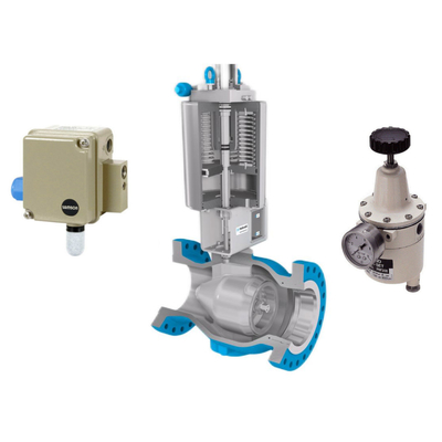 صمام Mokveld HIPPS مع محدد موضع Samson3701 وصمام تخفيض ضغط مرشح KOSO PRF300