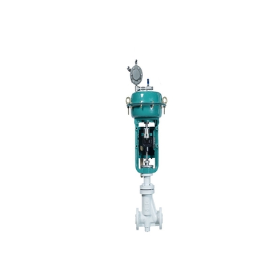 صمام التحكم في التدفق مع منظم مرشح Fisher 67CFR ومحدد موضع الصمام Foxboro SRD998