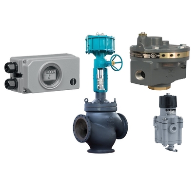 صمام التحكم في التدفق Samson 3730-3 Valve Positioner with Fisher 2625 Filter Regulator و Masoneilan 78-40