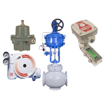 صمام التحكم في التدفق مع Flowserve 3200MD Valve Positioner ASCO 551 صمام الملف اللولبي 67CFR منظم مرشح
