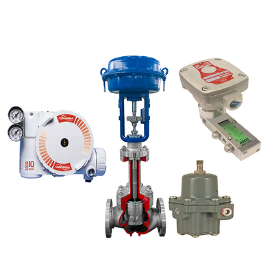 صمام التحكم في التدفق مع Flowserve 3200MD Valve Positioner ASCO 551 صمام الملف اللولبي 67CFR منظم مرشح