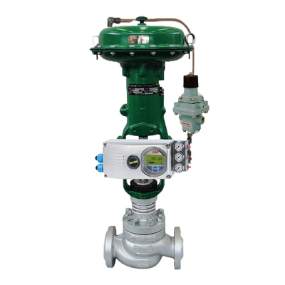 مشغل صمام التحكم في الكرة من العلامة التجارية الصينية Chuanyi مع ميضعة صمام ABB V18345 ومنظم فيشر 67CFR