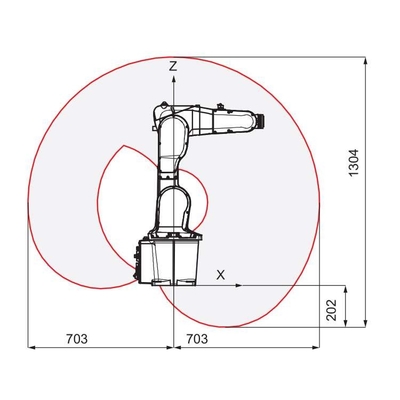 ذراع روبوتية مصغرة 6 محور ABB IRB 1200 مع CNGBS Robot Gripper للتعامل مع أتمتة الروبوت