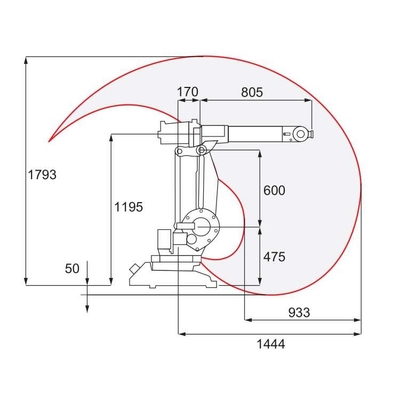 6 محور ذراع الروبوت ABB IRB 1410 مع محطة تنظيف بندقية CNGBS لأتمتة روبوتات اللحام