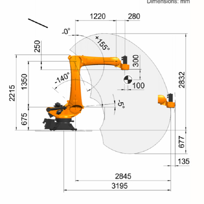 كوكا KR 180 R3200 PA الحمولة 180kg مع GNGBS روبوت العقدة للمصانع كروبوت حاوية