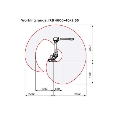 اختيار وموقع الذراع الروبوتية 6 محور ABB IRB 4600-40/2.55 مع CNGBS روبوت العقدة للمعالجة الروبوت