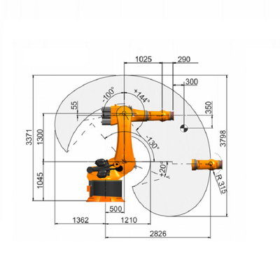 KUKA KR 360 R2830 الذراع الروبوتية الحمولة 360kg مع خط التجميع CNGBS لتجميع المحرك كقطعة ووضع آلة