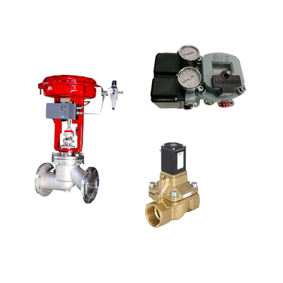 صمام التحكم الهوائي الشهير في الصين مع Masoneilan SVI2-21123121 موقف و Burkert 5404 صمام Solenoioid