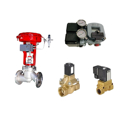 صمام التحكم الهوائي الشهير في الصين مع Masoneilan SVI2-21123121 موقف و Burkert 5404 صمام Solenoioid