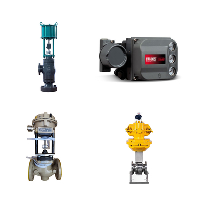صمام التحكم الصيني وصمام التحكم سامسون مع جهاز تحديد المواقع الذكي الرقمي Fisher DVC6200 مع ردود الفعل