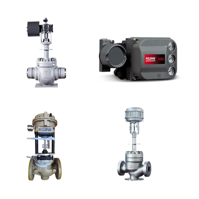 صمام التحكم الصيني وصمام التحكم سامسون مع جهاز تحديد المواقع الذكي الرقمي Fisher DVC6200 مع ردود الفعل