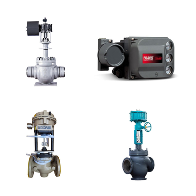 صمام التحكم الصيني وصمام التحكم سامسون مع جهاز تحديد المواقع الذكي الرقمي Fisher DVC6200 مع ردود الفعل
