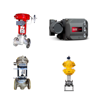 صمام التحكم الصيني وصمام التحكم سامسون مع جهاز تحديد المواقع الذكي الرقمي Fisher DVC6200 مع ردود الفعل