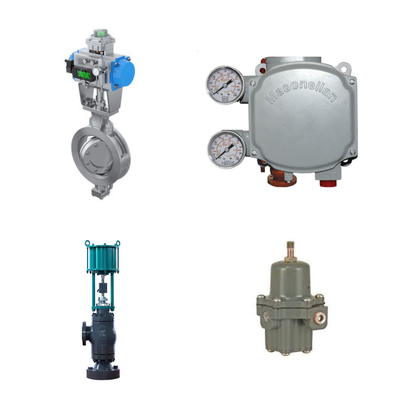 صمام التحكم الهوائي مع ماسونيلان SVi1000 موقف الصمام الرقمي و Fisher 67CFR جهاز تنظيم المرشح
