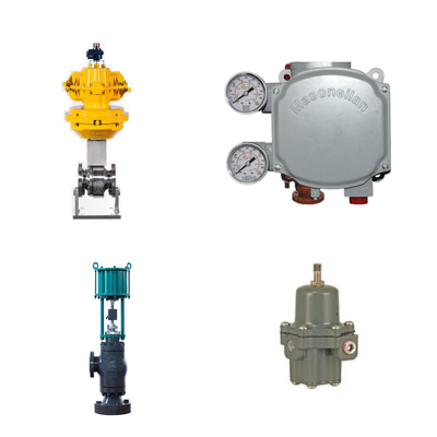 صمام التحكم الهوائي مع ماسونيلان SVi1000 موقف الصمام الرقمي و Fisher 67CFR جهاز تنظيم المرشح