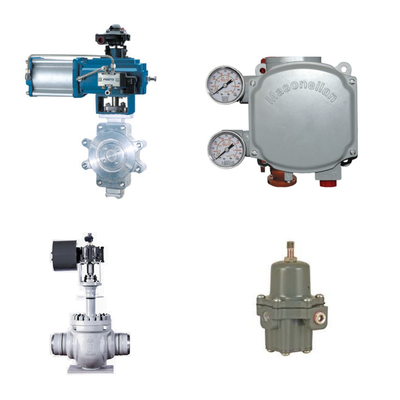 صمام التحكم الهوائي مع ماسونيلان SVi1000 موقف الصمام الرقمي و Fisher 67CFR جهاز تنظيم المرشح