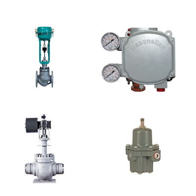 صمام التحكم الهوائي مع ماسونيلان SVi1000 موقف الصمام الرقمي و Fisher 67CFR جهاز تنظيم المرشح