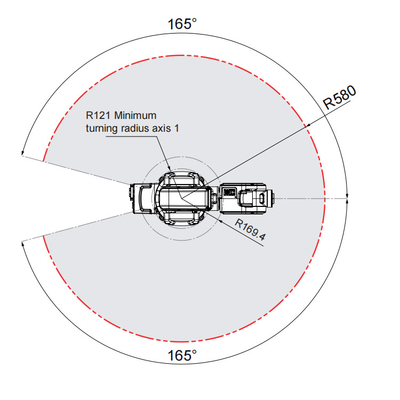 ABB IRB120 مع ذراع الروبوت ذات 6 محاور والحمولة المفيدة 3 كجم تصل إلى 580 مم للاختيار والوضع كروبوت معالجة