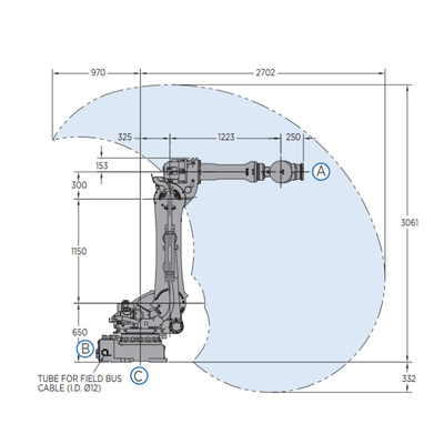 الروبوتات الصناعية Yaskawa GP225 أجزاء معدات معالجة المواد مع CNGBS دليل السكة الحديدية الخطية