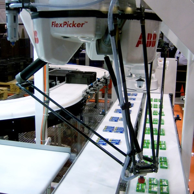 ABB 4 محور ذراع الروبوت IRB 360-1 مع CNGBS دليل السكة الحديدية كآلة تجميع لمعالجة OEM