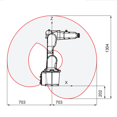 ABB IRB 1200 الذراع الروبوتية الصناعية مع CNGBS المقبض كمعدات معالجة المواد CNC