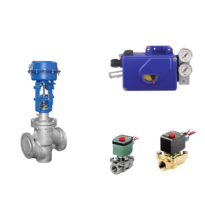 صمام التحكم الهوائي الصيني مع موقف الصمام الذكي الأصلي Foxboro SRI990 وصمام ASCO Solenoid