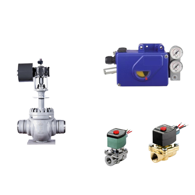 صمام التحكم الهوائي الصيني مع موقف الصمام الذكي الأصلي Foxboro SRI990 وصمام ASCO Solenoid