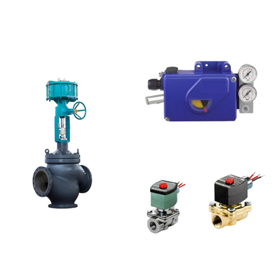صمام التحكم الهوائي الصيني مع موقف الصمام الذكي الأصلي Foxboro SRI990 وصمام ASCO Solenoid