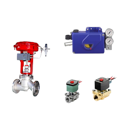 صمام التحكم الهوائي الصيني مع موقف الصمام الذكي الأصلي Foxboro SRI990 وصمام ASCO Solenoid