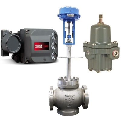 صمام التحكم DVC6200 Fisher Positioner 67C صمام خفض الضغط وصمام ASCO Solenoid