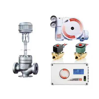 صمام التحكم الهوائي مع موقف Flowserve Logix 520MD لموقع صمام Flowserve الرقمي الذكي