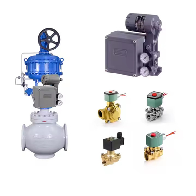 صمام التحكم الهوائي مع Fisher 3582i الموضع الكهربائي الهوائي وصمامات ASCO Solenoid