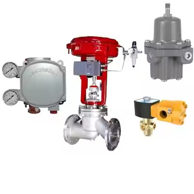 جهاز تحديد موضع الصمامات من Masoneilan SVI1000 ، منظم مرشح Fisher 67CFR وصمام الملف اللولبي الصيني لصمام التحكم الهوائي -3