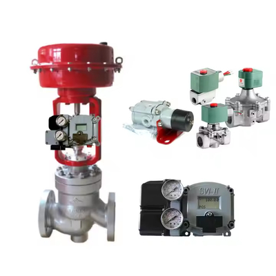 صمام التحكم الصيني مع Masoneilan SVI2 SVI II موقف الصمام الرقمي مع Booster B200 / B400 مع صمام سولينويد Asco